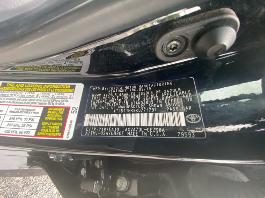 2019 Toyota CAMRY SE