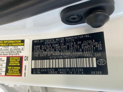 2021 Toyota CAMRY SE