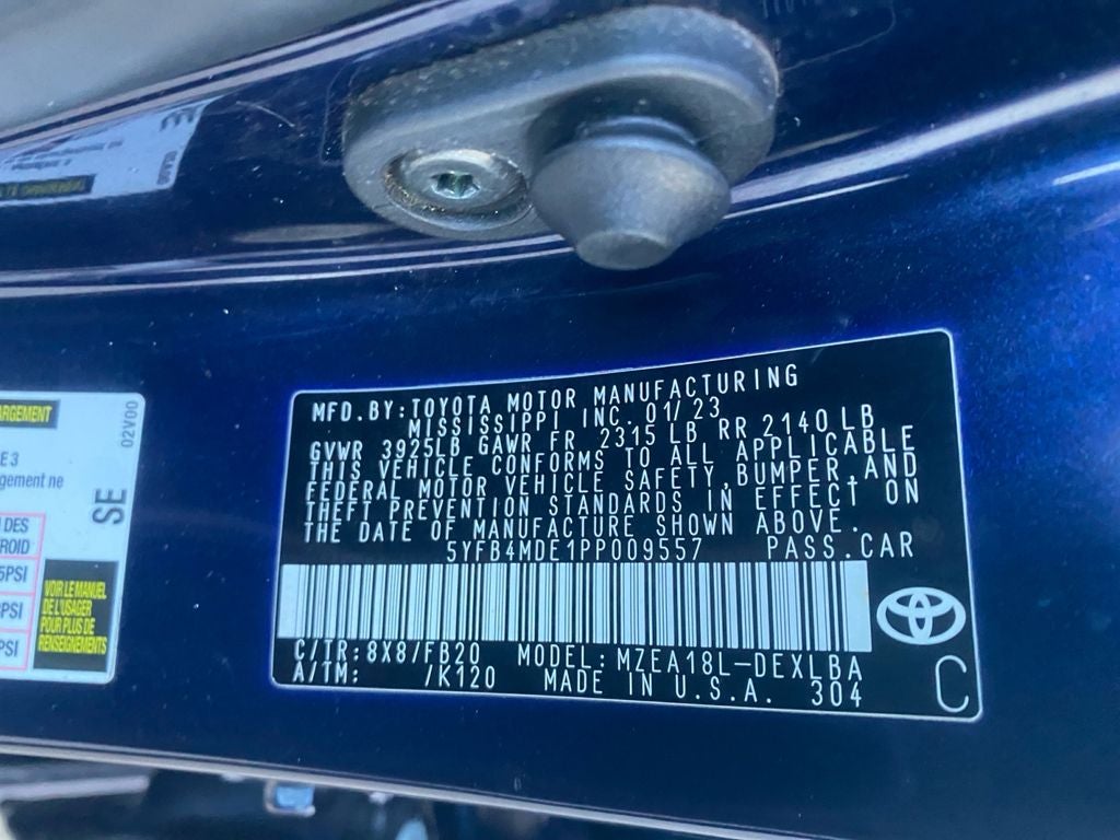 2023 Toyota COROLLA LE