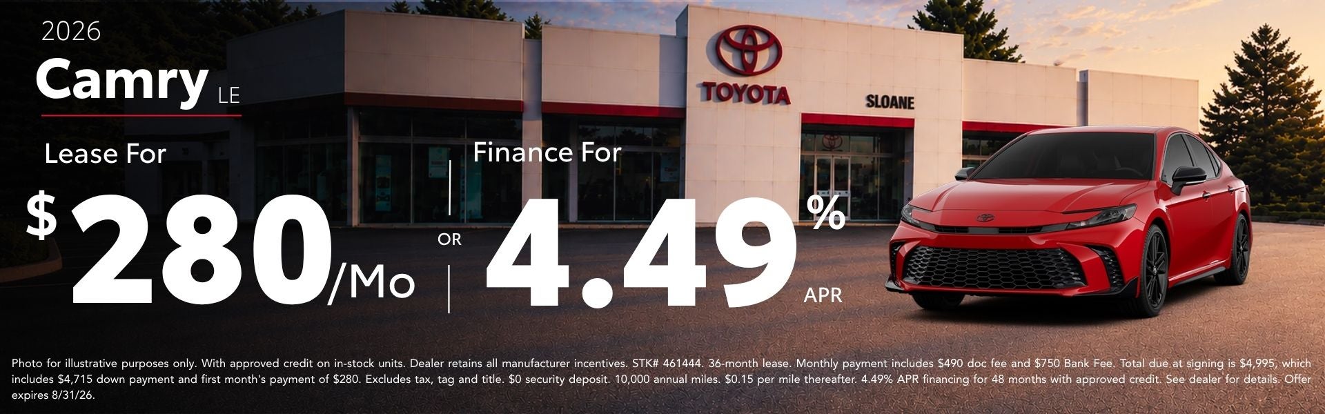 2026 Toyota Camry Lease Deal